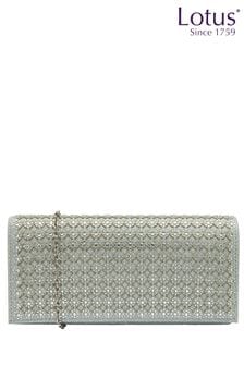Lotus Silver Clutch Bag with Chain (179669) | €69