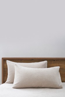 Set of 2 Mink Brown Teddy Fleece Pillowcases (179781) | ₪ 23
