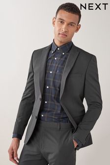 Charcoal Grey Skinny Fit Two Button Suit: Jacket (179993) | $133