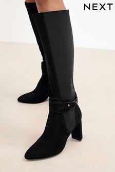 Black Extra Wide Fit Forever Comfort® Elastic Knee High Boots (180592) | 83 €