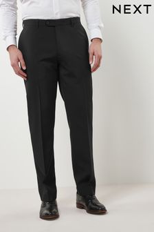 黑色 - 標準剪裁 - 可機洗素色長褲 (180684) | NT$760