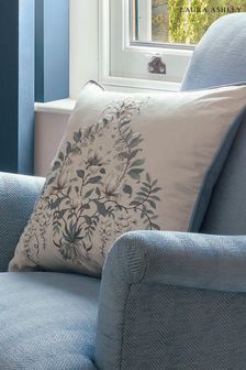 Laura Ashley Blue Square Parterre Embroidered Seaspray Cushion (180795) | 89 €