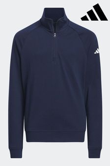 Albastru/bleumarin - Adidas Golf Quarter Zip Layer Black Sweatshirt (180987) | 179 LEI