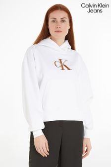 Sweat à capuche Calvin Klein Jeans Premium blanc à logo monologo (181171) | €70