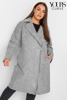 Yours Curve Grey Boucle Biker Coat (181265) | 410 zł