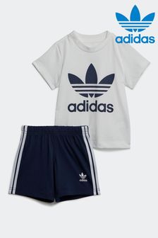 Conjunto de pantalones cortos y cremallera de bebé con detalle de trébol de Adidas Originals (181702) | 35 €