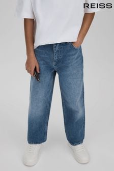 Reiss Mid Blue Ronnie Senior Loose Fit Adjuster Jeans (181882) | 337 SAR