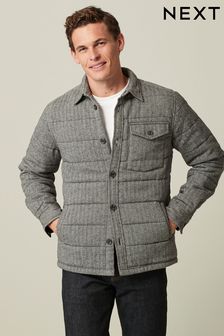 Grey Cotton Quilted Shacket (181931) | €35