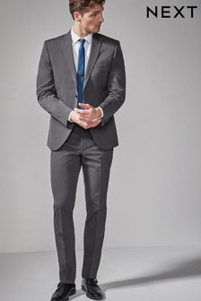 Charcoal Grey Tailored Two Button Suit Jacket (182051) | $83