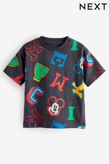Grey Mickey Printed Short Sleeve T-Shirt (3mths-8yrs) (182354) | ₪ 34 - ₪ 42