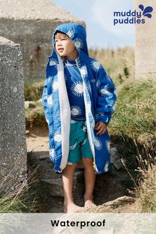 Muddy Puddles Blue Recycled Waterproof Changing Robe Cover-Up (182372) | SGD 126