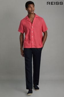 Reiss Coral Beldi Relaxed Linen Cuban Collar Shirt (182501) | kr1,604