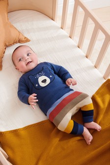 Blue Bear Baby Knitted Jumper And Leggings Set (0mths-2yrs) (182545) | €28 - €31