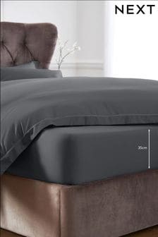 Grey Collection Luxe 600 Thread Count 100% Cotton Sateen Deep Fitted Sheet (182716) | 37 € - 60 €