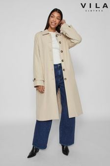 VILA Natural Trench Coat (182874) | AED416