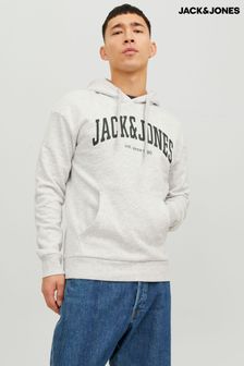 JACK & JONES Grey Logo Hoodie (182973) | 178 QAR