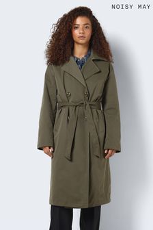 NOISY MAY Belted Trench Coat