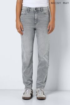 NOISY MAY Grey High Waisted Mom Jeans (183000) | ₪ 191