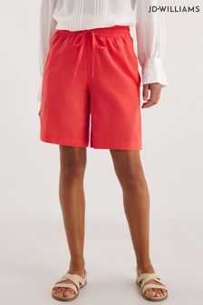 Jd Williams Red Easy Care Linen Mix Knee Length Shorts (183264) | 24 €