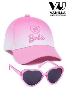Różowy kolor z motywem Barbie - Vanilla Underground Kids Licensing Cap With Sunglasses (183403) | 115 zł