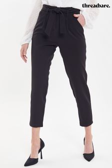 Threadbare Black Paperbag Waist Trousers (183596) | LEI 227