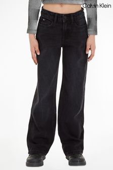 Czarne dziecięce jeansy Calvin Klein z szerokimi nogawkami (183867) | 237 zł