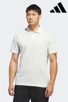 Светло-белая сетчатая рубашка поло с принтом Adidas Golf (184043) | €76
