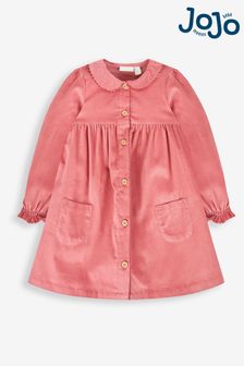 JoJo Maman Bébé Rose Pink Girls' Classic Cord Shirt Dress (184509) | €29