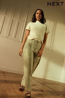 Neutral Cross Hatch Barrel Trousers (184525) | ₪ 140