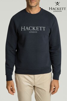 Hackett Blue Crew Sweat Top (184558) | TRY 1.101