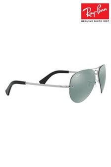فضي وأخضر عدسات مرآة - نظارة شمسية Aviator Lightforce من ‪Ray-ban®‬ (184634) | ‪‏1,109‬ ر.س