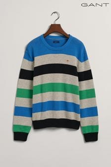 GANT Blue Knitted Striped Sweatshirt (184686) | €46
