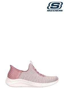 Skechers Pink Womens Ultra Flex 3.0 Right Away Slip In Stretch Fit Trainers (184928) | ￥14,800