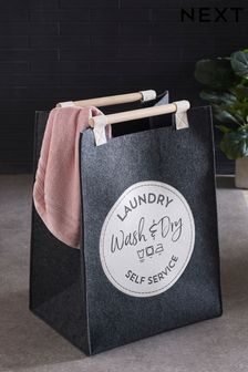 Grey Vintage Sign Laundry Bag (184984) | AED96