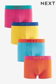 Bright Orange/Blue/Pink Yellow - Contrast Waistband Boxers (184997) | 124 ر.س