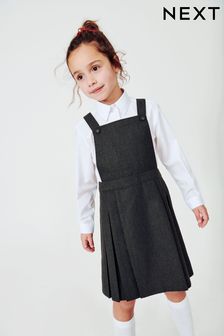 Grey Pleated Tabard Pinafore School Dress (3-14yrs) (185242) | $20 - $26