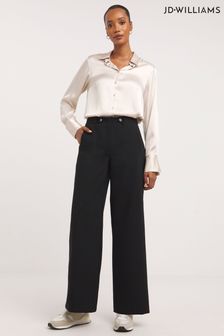 Pantalones de pernera ancha en negro con cintura ajustable de JD Williams (185306) | 50 €