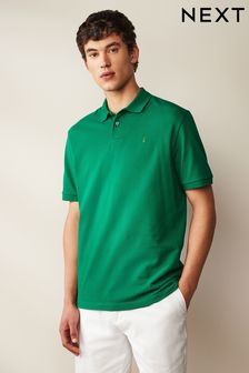 Green Tennis Regular Fit Pique Polo Shirt (185898) | SGD 32