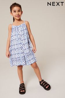 Blue/White Crinkle Texture Playsuit (3-16yrs) (185908) | €16 - €24