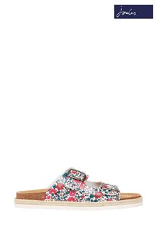 Joules Reina Twin Strap White Sandals with Moulded Footbed and Jute Wrap (185919) | €23.50