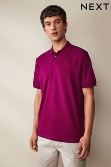 Purple Bright Regular Fit Pique Polo Shirt (185928) | €24
