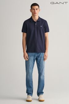 Niebieski z efektem znoszenia - Gant jeansy o regularnym kroju (185958) | 630 zł