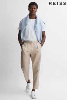 Reiss Stone Pact Slim Fit Cotton-Linen Trousers (186275) | HK$1,841