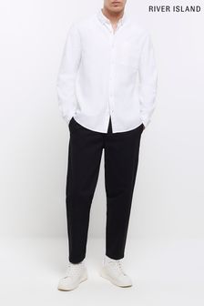 River Island Black Slim Tapered Stretch Chino Trousers (186469) | €21