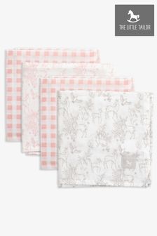 The Little Tailor Baby 4 Pack Muslin Squares