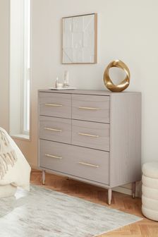 Grey Adelaide Oak Effect 5 Drawer Chest of Drawers (186721) | €520