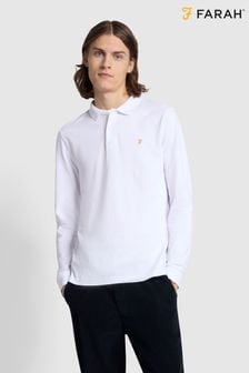 Weiß - Farah Blanes Langärmeliges Polo-Shirt (187230) | 101 €
