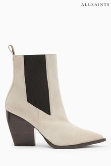 AllSaints Grey Ria Suede Boots (187292) | $396