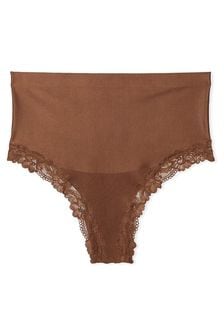 Victoria's Secret Mousse Nude Lace Trim Thong Shaping Knickers (187450) | €29