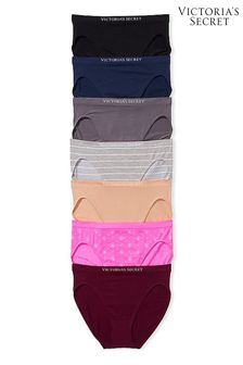 Victoria's Secret Black/Blue/Grey/Nude/Pink/Red Brief Knickers Multipack (187605) | kr454